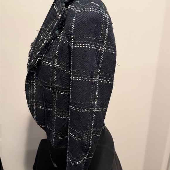 Laundry By Shelli Segal Navy Checkered Blazer - Picture 4 of 6